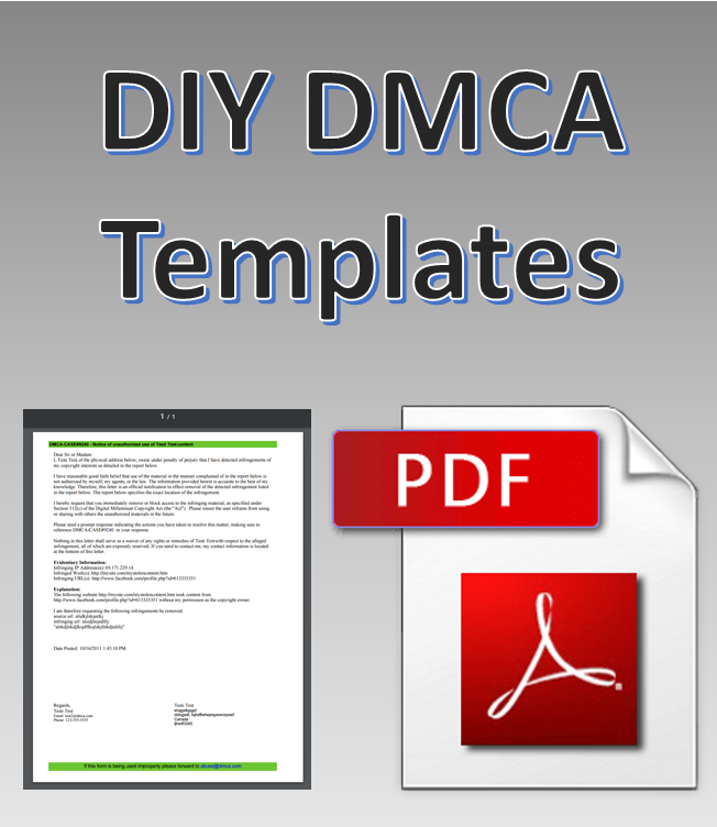 DMCA Takedown notice generator templates